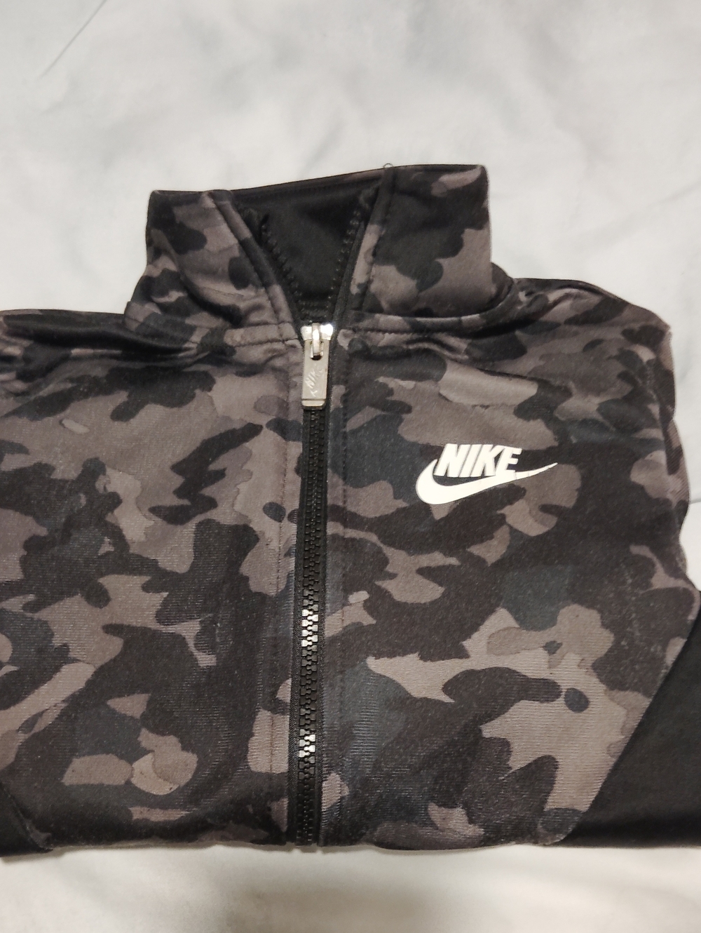Nike Black & Gray Camo Zip Jacket for Kids